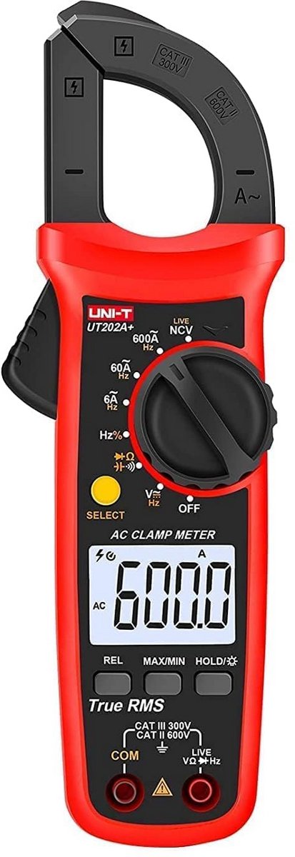 Digitale Tangmeter Stroomtang Meten AC/DC Stroom en Spanning