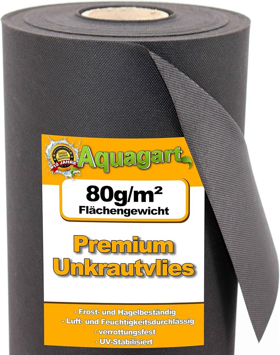Onkruidvlies Tuinvlies 104m² - Sterk Mullchvlies 80gr/m² - 1,5m Breed