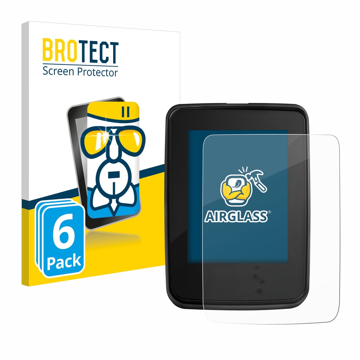 Screenprotector 6 Stuks voor Giant RideDash Evo Beschermglas transparant
