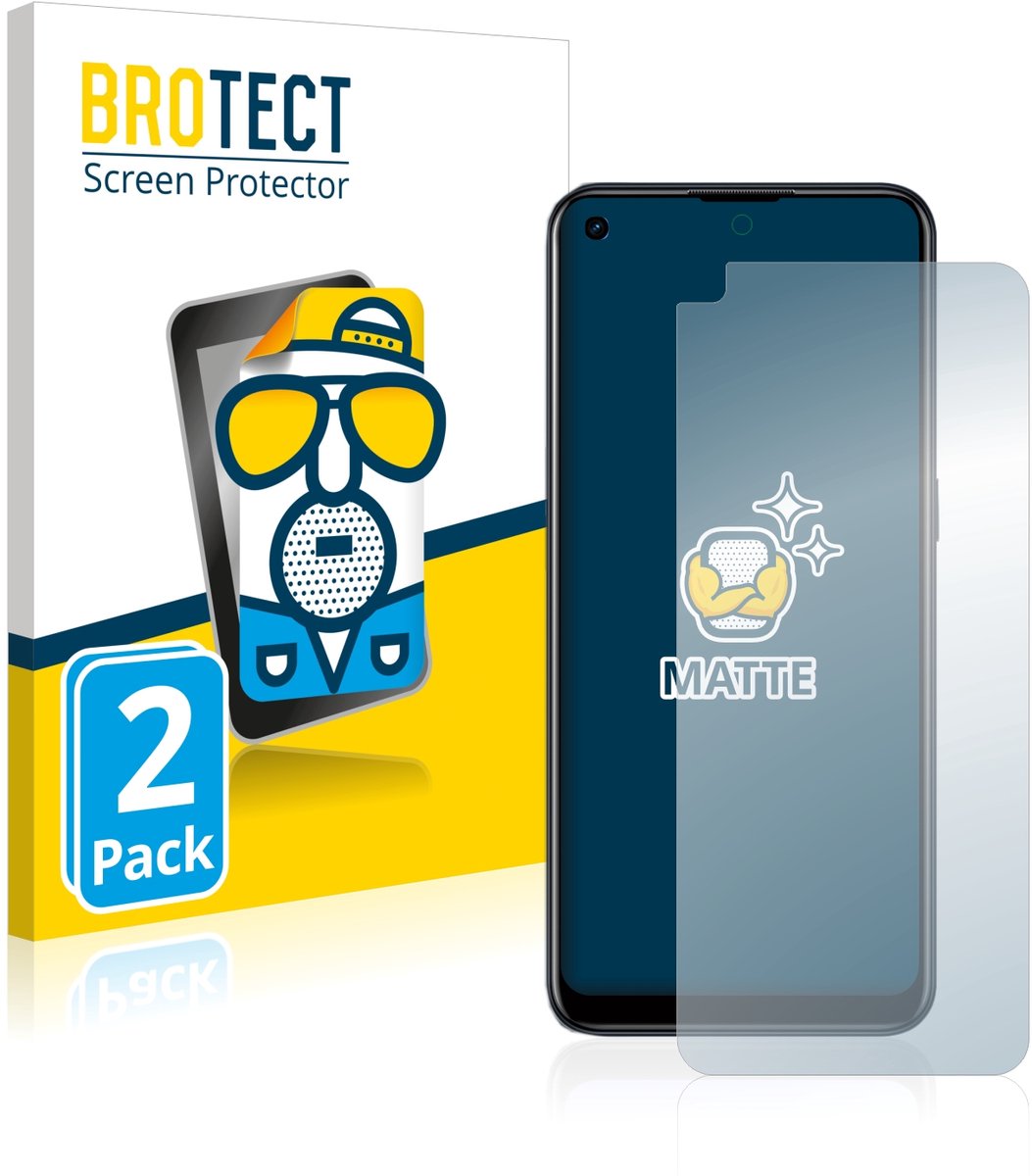 BROTECT - Screenprotector voor Oppo A53 5G - Folie Beschermfolie matte 2 Stuks