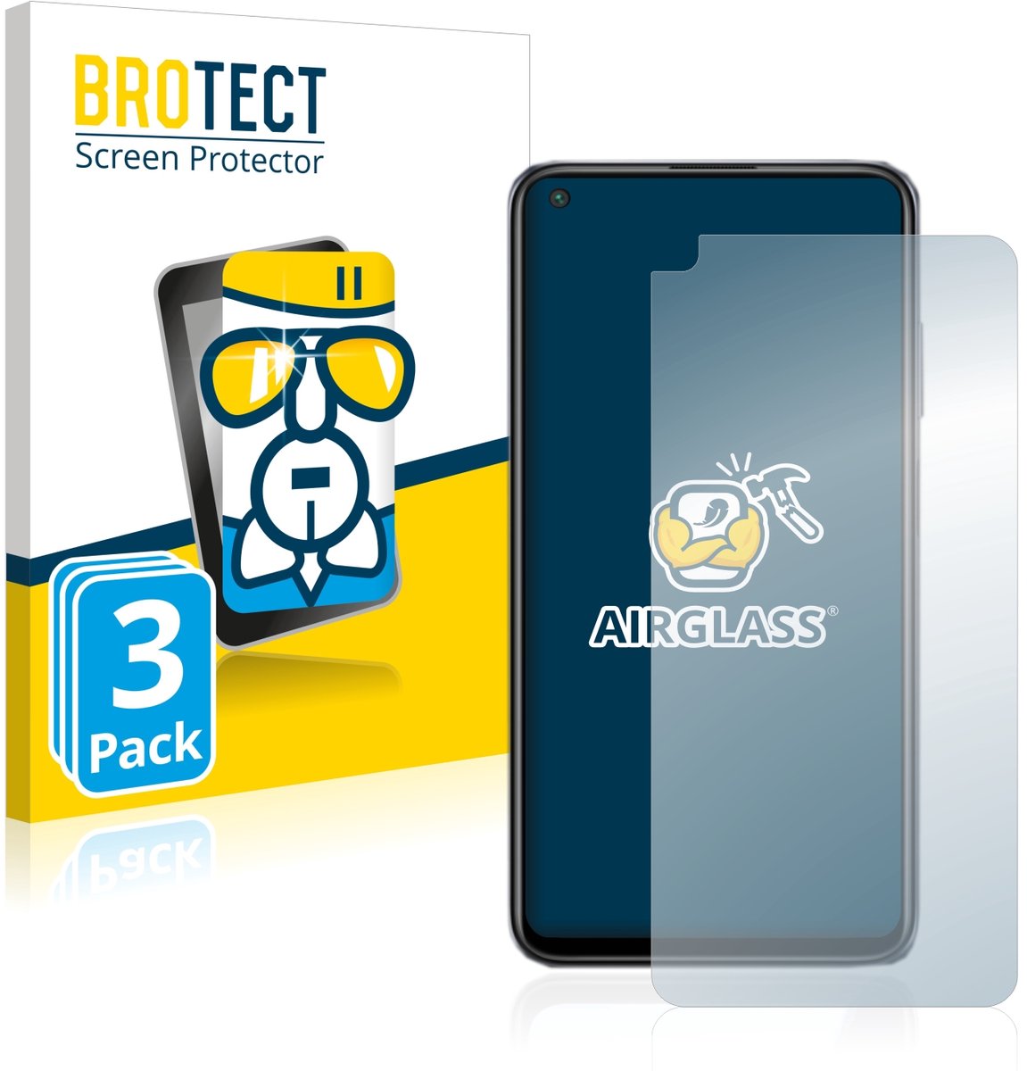 Screenprotector 3 Stuks voor Xiaomi Redmi Note 9T 5G Beschermglas transparant