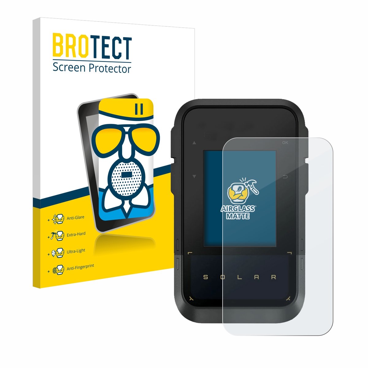 BROTECT - Screenprotector voor Garmin eTrex Solar - Folie Beschermfolie Beschermglas matte