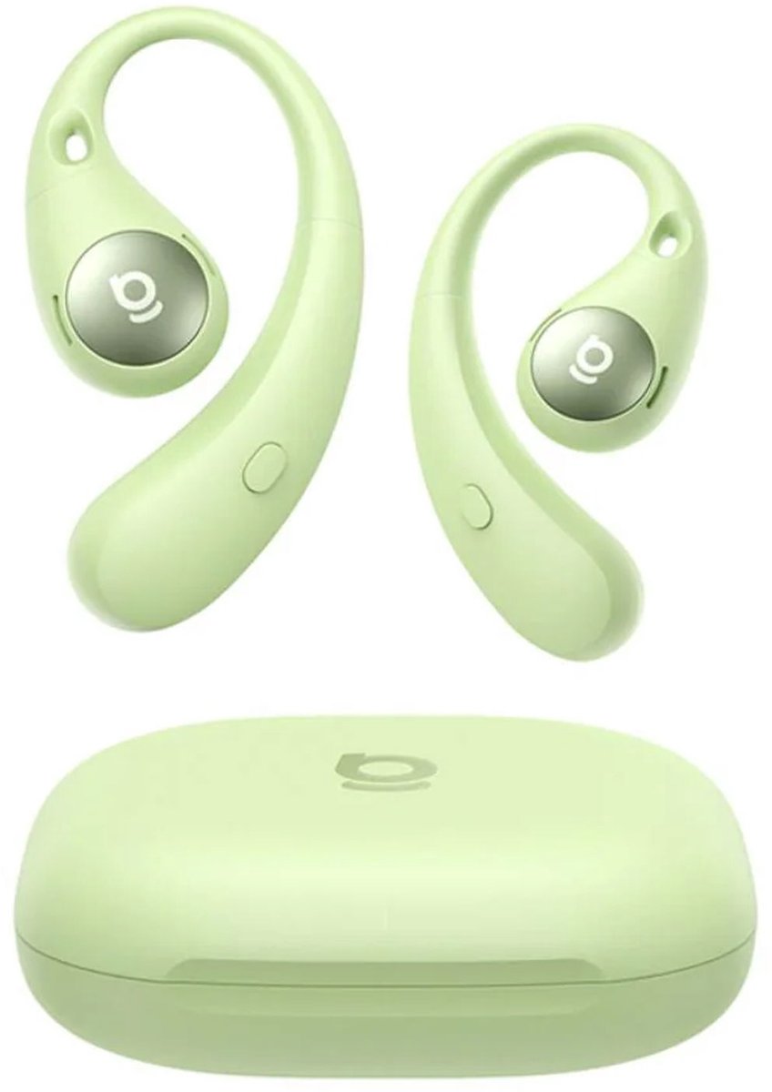 Baseus Open-Ear Draadloze Sport Oordopjes - Eli Sport 2 True Wireless Earbuds - Zweetbestendig - IP57-Waterdicht - Touch Control - Oortjes voor Hardlopen, Sporten, Fietsen - Hi Res - Groen