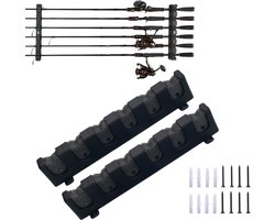Naleo™ Hengelhouder Horizontaal - Hengelrek Voor Aan De Muur - Hengelrek - Hengel Opbergrek - Hengels Opbergen - Voor Aan De Wand - Vishengelrek - Vishengelhouder Muur