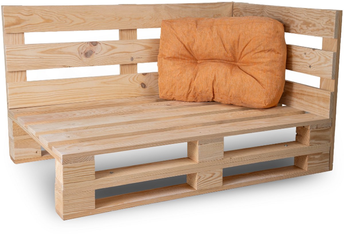 Bananair - Palletkussen - Tuinkussen voor Palletbank - Hoekkussen - 60x40 cm - Oranje