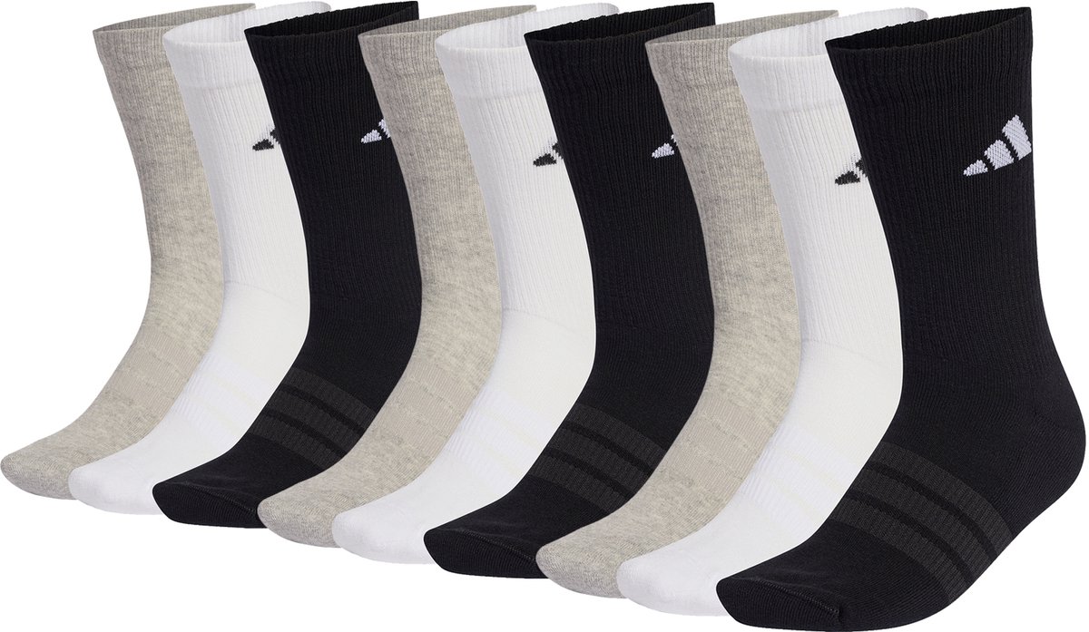 adidas CUSHIONED SPORTSWEAR CREW SOCKS 9 PAAR PACK unisex Grijs