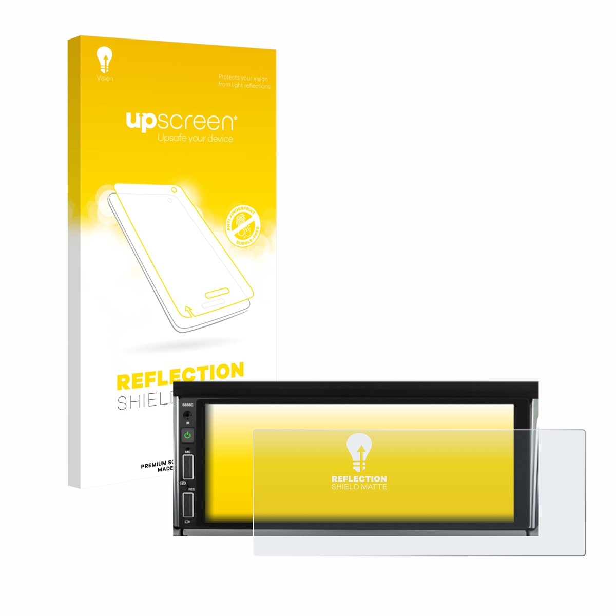upscreen - Screenprotector voor Hikity Carplay 6.86" - Folie Beschermfolie anti glare matte