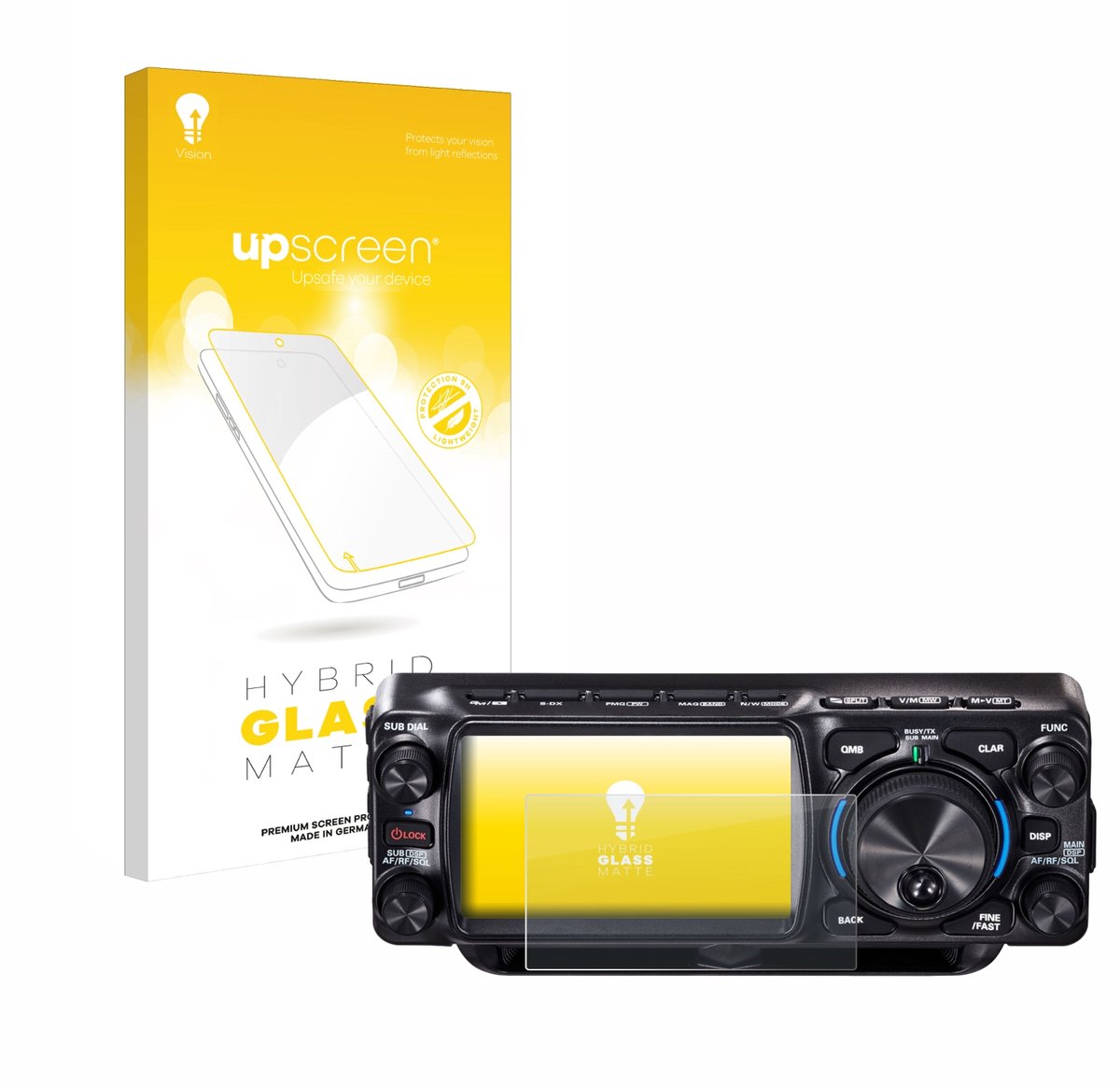 upscreen - Screenprotector voor Yaesu FTX-1 - Folie Beschermfolie Beschermglas matte