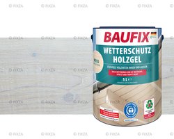 BAUFIX Buitenbeits – Wit – Zijdeglans – 5 Liter – Voor Schutting, Tuinhuis & Blokhut – UV- & Weerbestendig