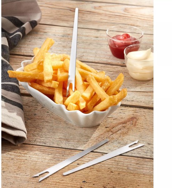 Ensemble de fourchettes à antipasti Triangle - 6 pièces - Acier inoxydable - Passe au lave-vaisselle