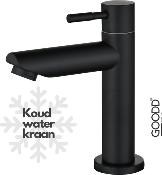BaderiQ - robinet fontaine - robinet WC - Frejus - noir mat - eau froide - mitigeur monocommande