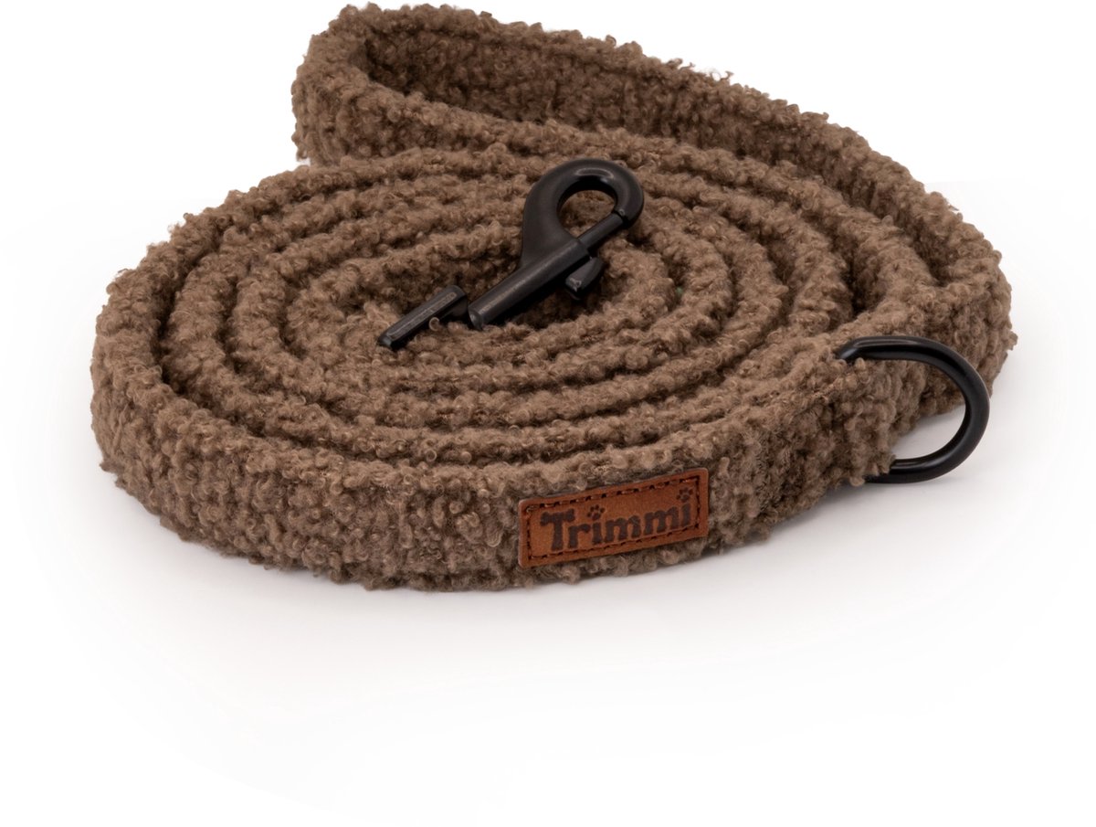 Teddy riem taupe - 200 cm x 2cm - honden riem - hondenriemen - halsband - hond - halsbanden, riemen & tuigen - Trimmi