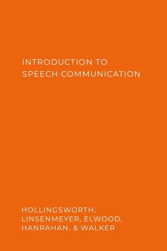 Introduction to Speech Communication - cover