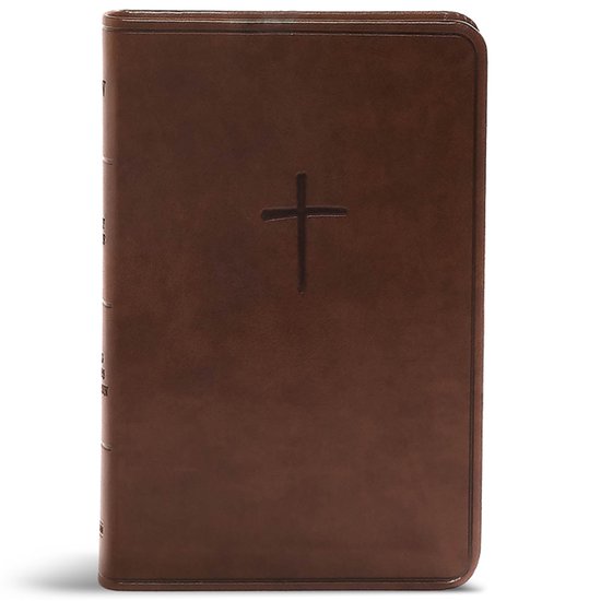 CSB Compact Bible, Brown LeatherTouch, Value Edition - cover