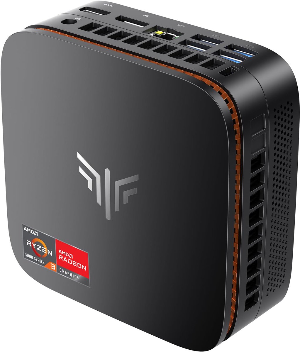 NiPoGi P1 Mini PC,AMD Ryzen 4300U-W-11 Pro(4C/4T, bis zu 3,7 GHz),8GB DDR4-256GB SSD,Desktop-PC met HDMI 2.0-Type-C-Wi-Fi 5-BT 4.2-LAN