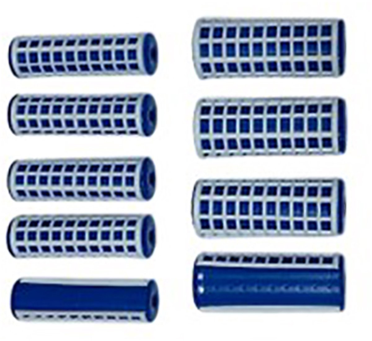 Rojafit Warmwaterkrullers - Thermokrullers - Lichtgewicht - Duurzaam - Combiset 5x Dun Ø17 mm + 4x Medium - Ø 22 mm x 65 mm = 9 Stuks - Blauw