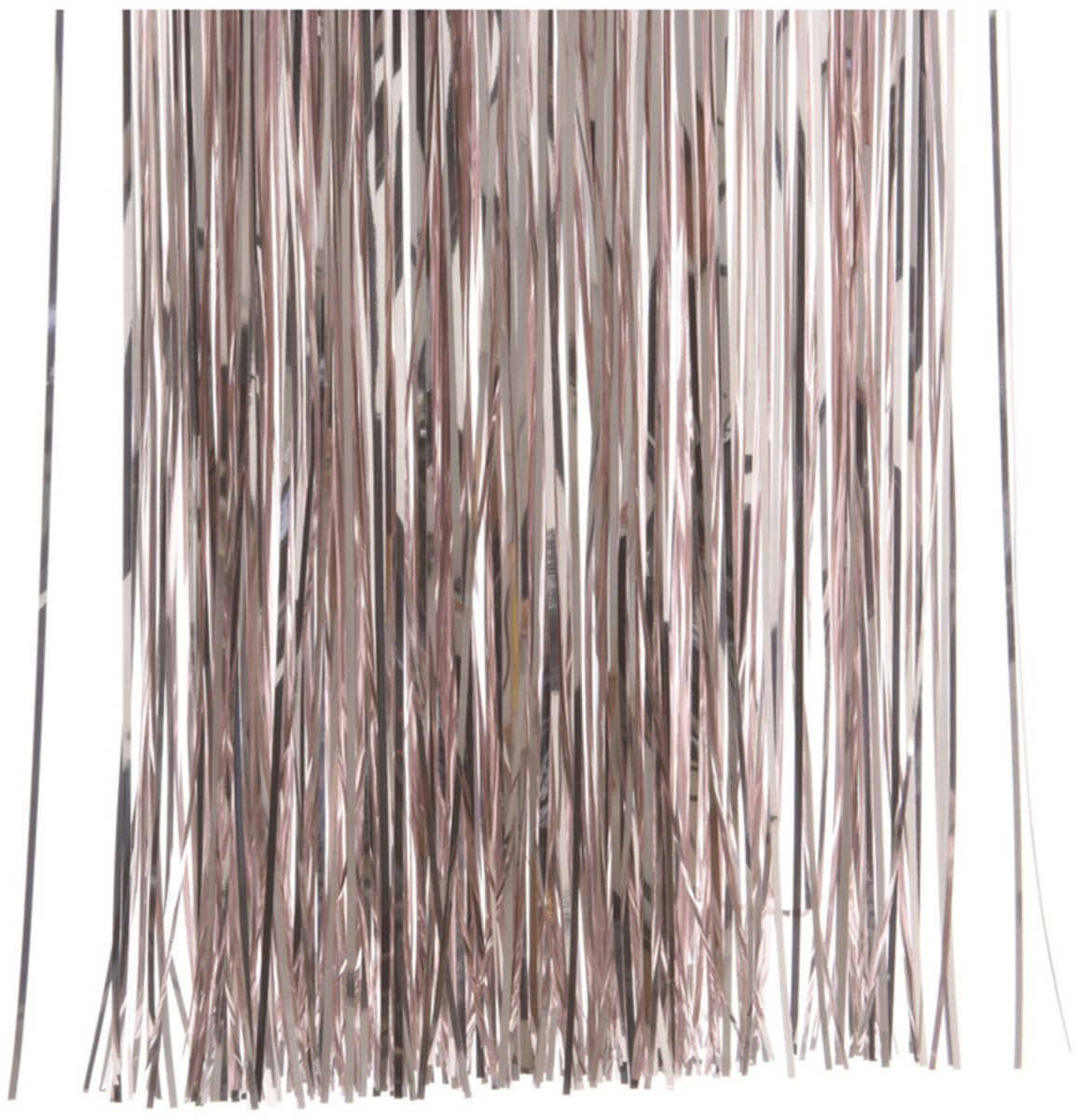 Decoris kerstboom folie slieren - 15x zakjes - tinsel - lichtroze - 50 cm - kerstboomversiering