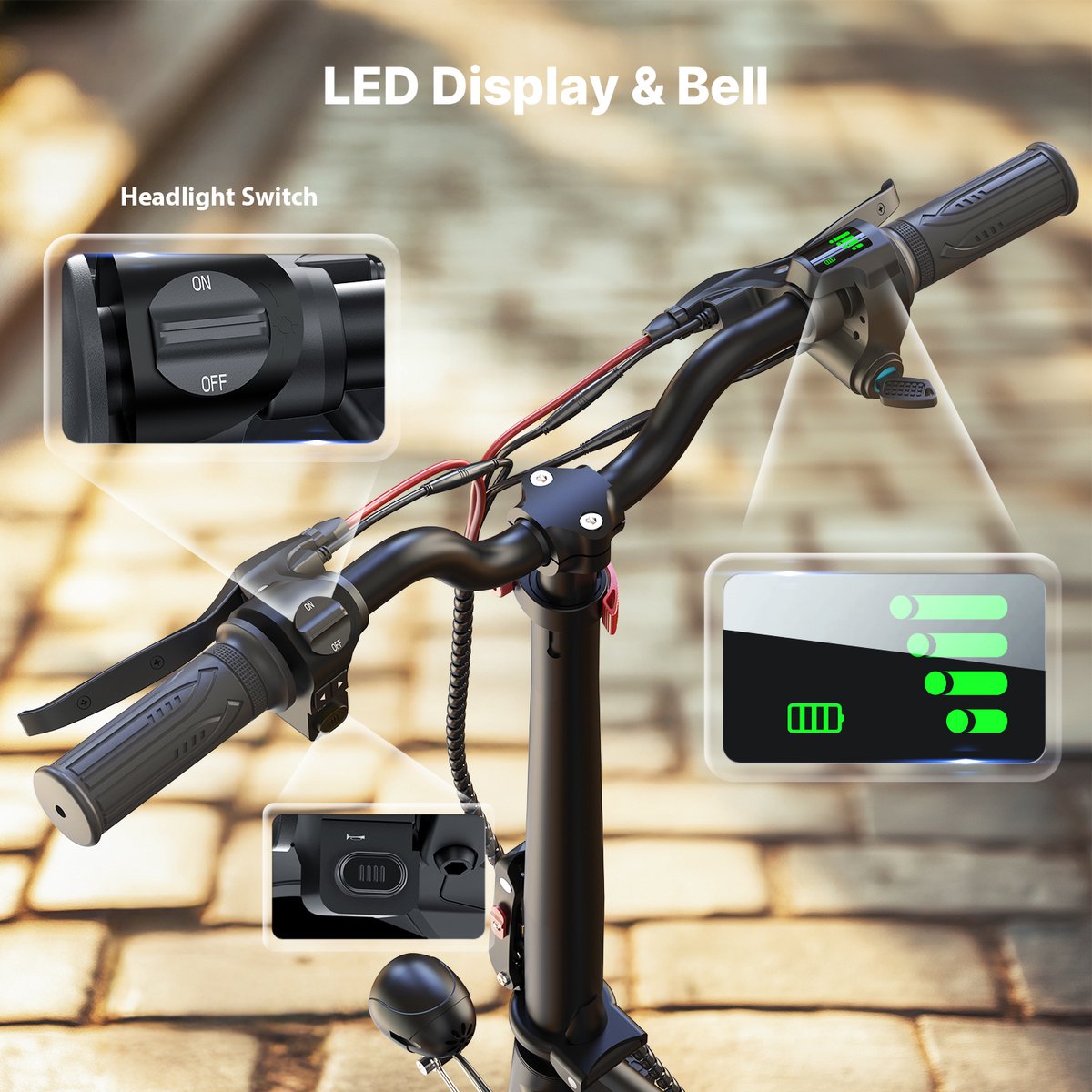 Elektrische Step iScooter i12 zwart voor Volwassenen met Zitje 500W Actieradius 35km 42V7.5Ah 12 inch 120kg Dubbele Schokdemping – foto 8
