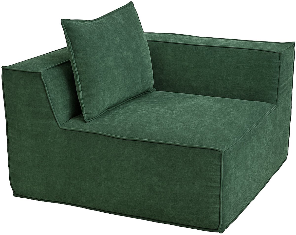 Hoekstuk/accessoire voor bank MCW-O54, loungestoel gestoffeerde stoel armleuning, stof/tex