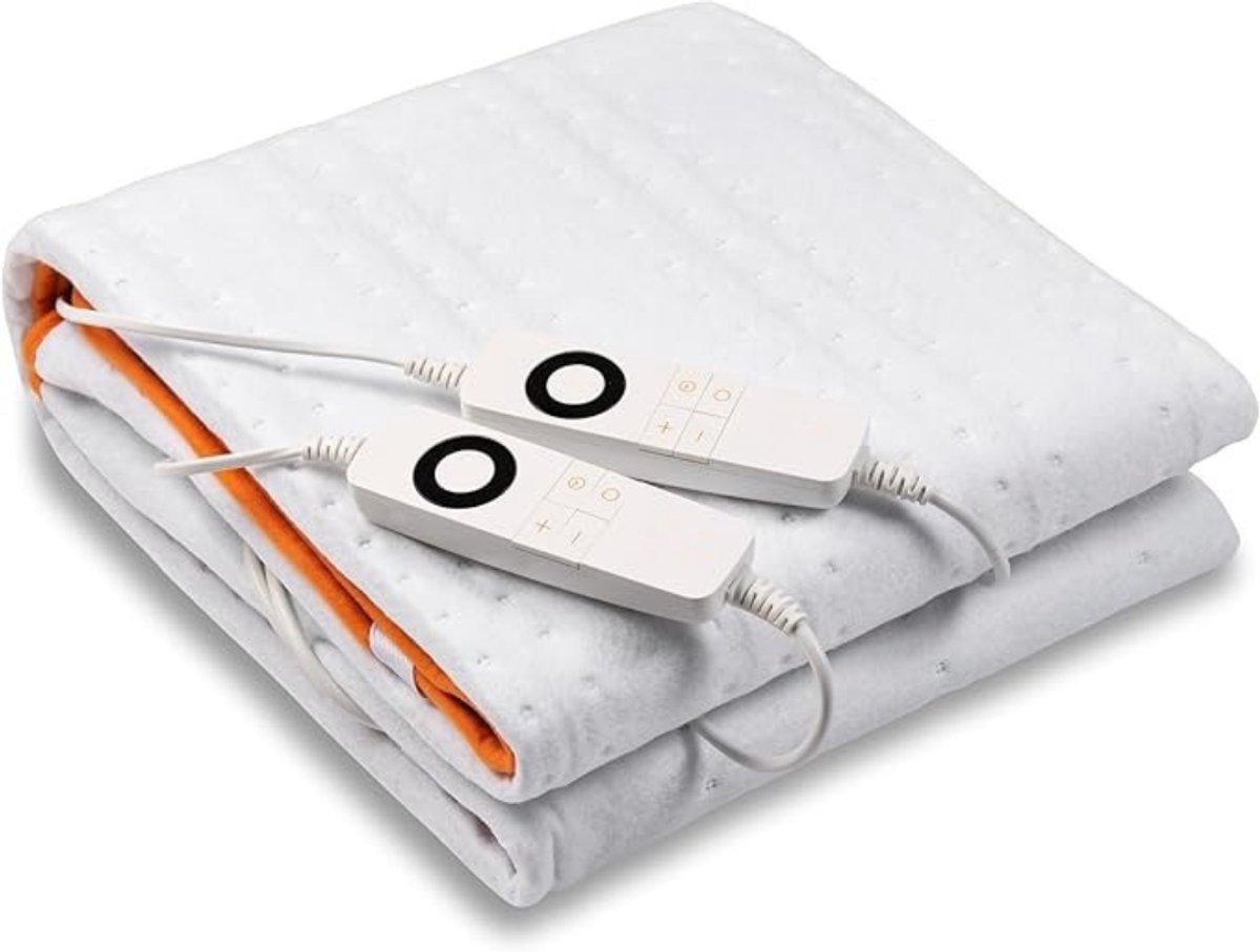 Quvo® Elektrische deken 2 persoons - Elektrische deken - Deken - Wit-45cm x 35cm x 15cm