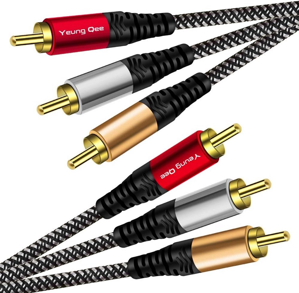 RCA AV Kabel 5 Meter - Audio Video Cinch Kabel Stereo Composite voor TV, DVD, Versterker en Meer