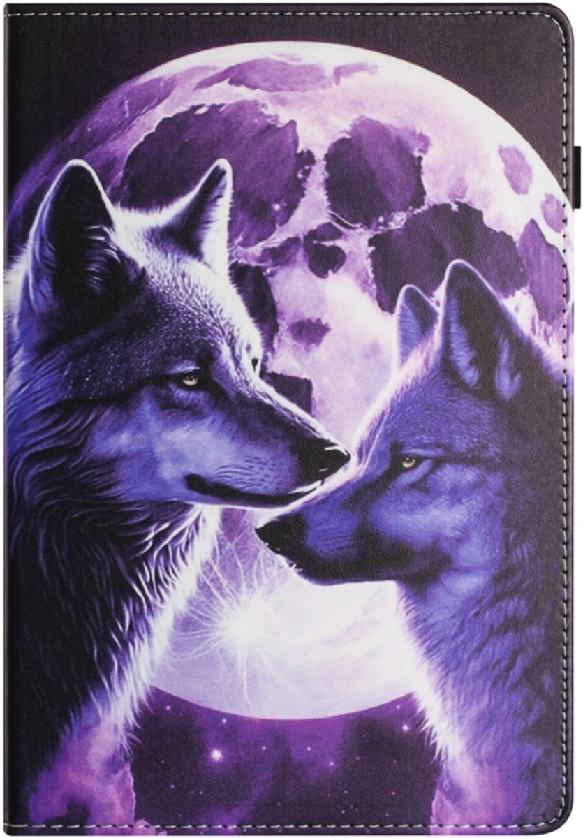 Luxe Bescherm-Etui Hoes Map geschikt voor Samsung Galaxy Tab A9 Plus - A11 Plus - 11" - Wolf