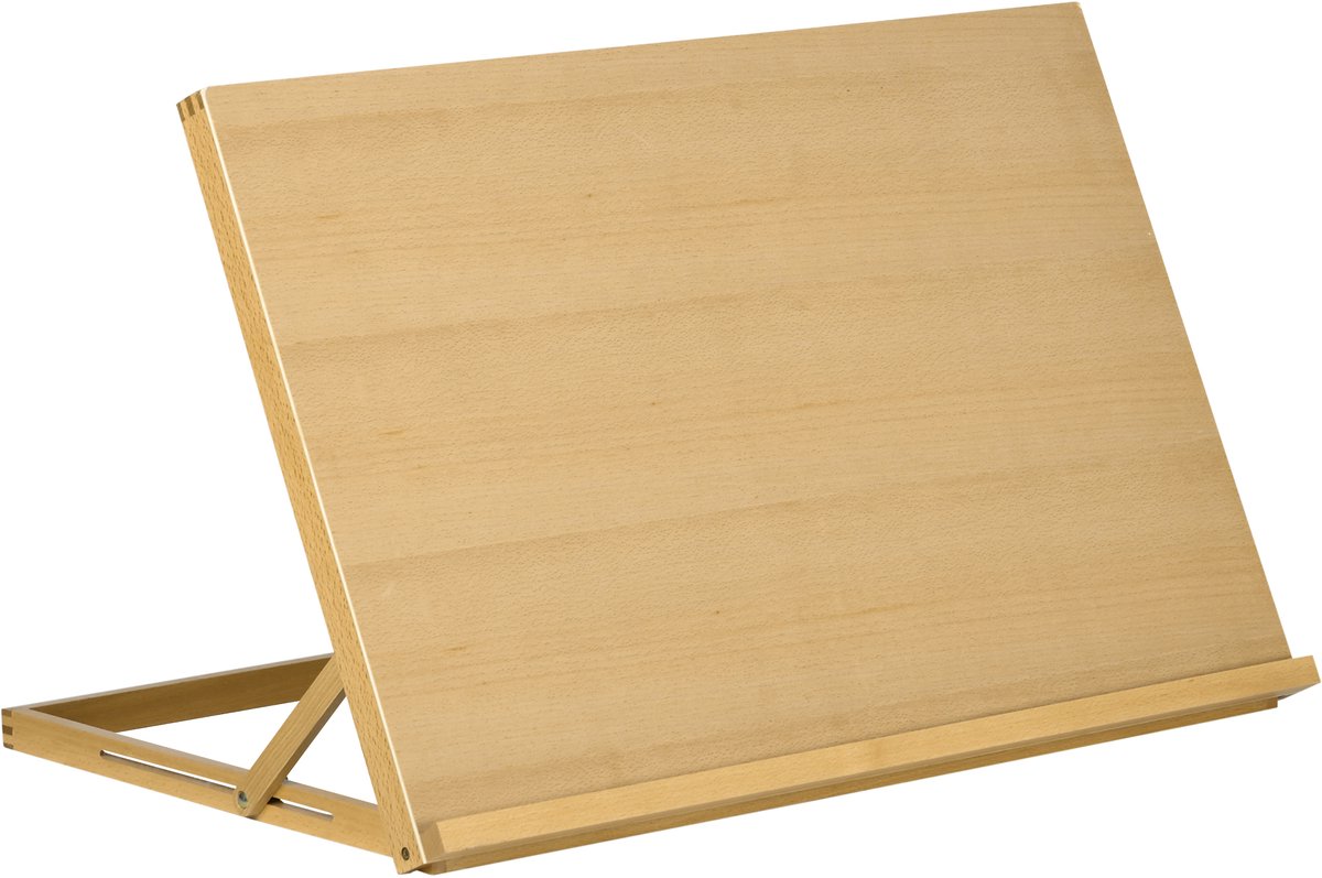 Vinsetto Kunstenaars Ezel-Beukenhout-75,8L x 51,4B x 51H cm-Naturel hout