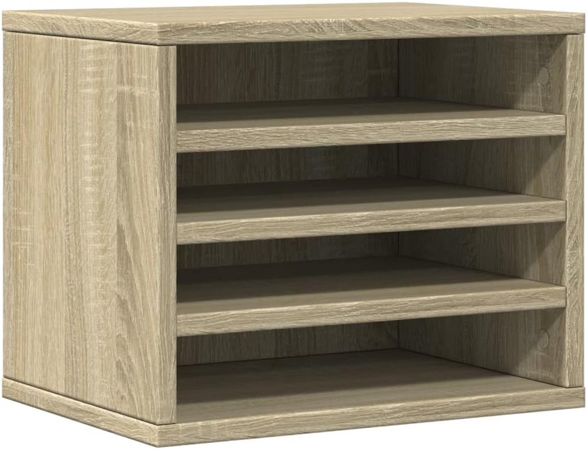 Bureau Organizer en Printerkast - Compact Opbergmeubel 36x26x29,5 cm in Sonoma Eiken Look