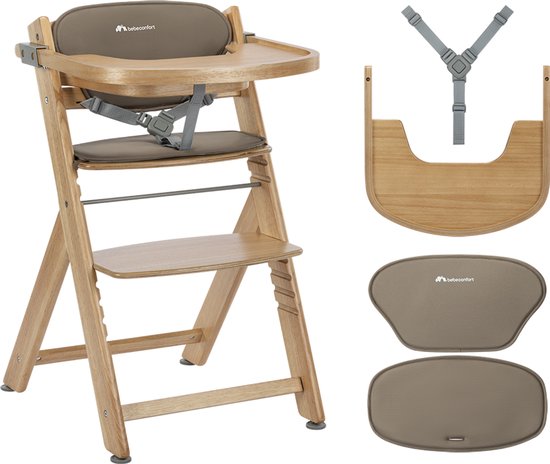 Bebeconfort Timba2 met verkleinkussen - Kinderstoel - Natural Wood - Vanaf 6 maanden tot 99 jaar