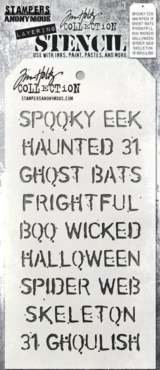 Stampers Anonymous - Halloween Tim Holtz Layering Stencil (THS027)