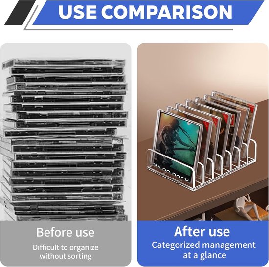2 stuks - CD Organizer - CD-rek - Cd-houder met 7 vakken - DVD ...