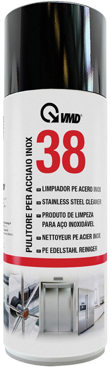 RVS Reiniger Spray 400ml - Verwijdert Vingerafdrukken & Vuil | Beschermt & Polijst Roestvrij Staal | Voor Keuken, Horeca & Apparatuur | VMD38 [17238]