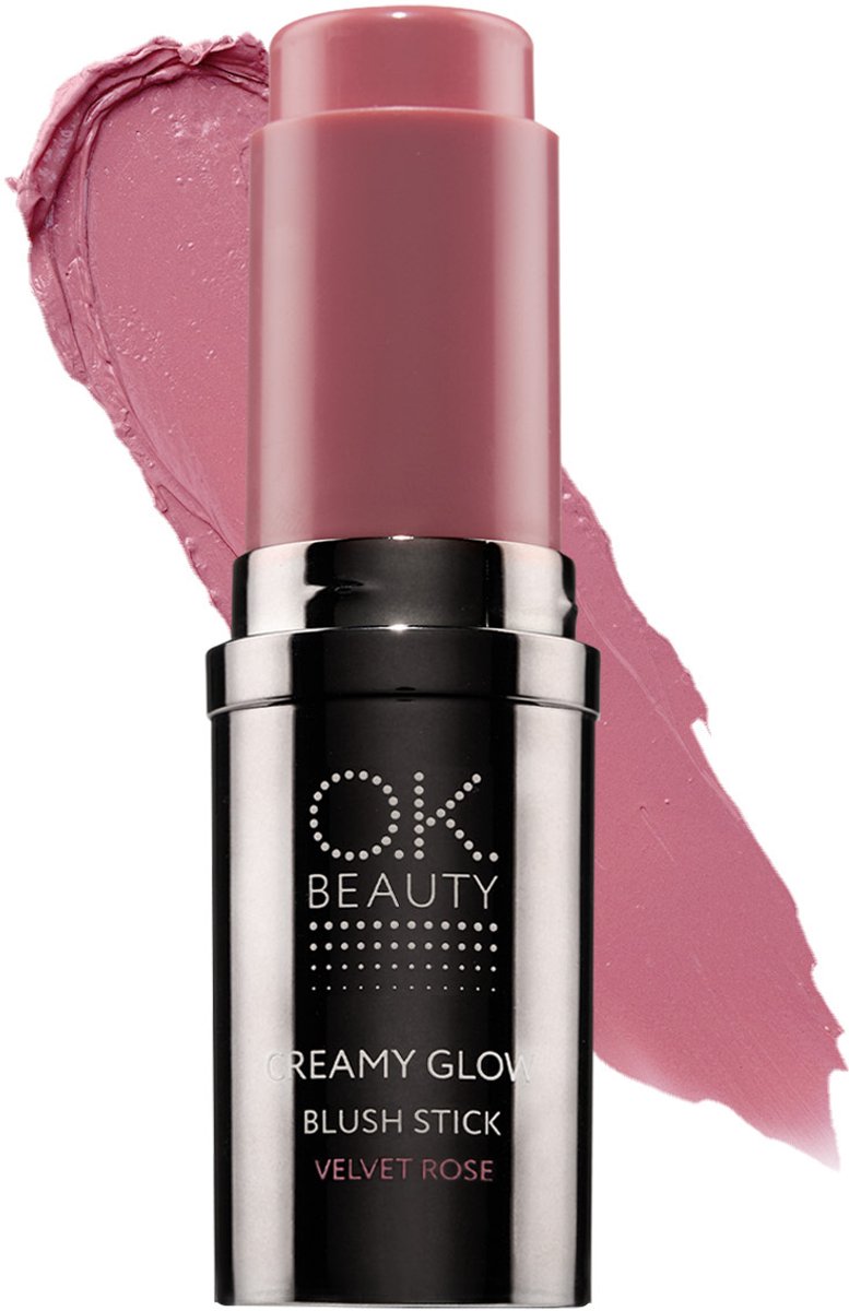 Blush stick - Blusher - Cream blush - Zachte finish - Langshoudend - Natuurlijke glow - Verzorgend - Kleur Velvet Rose - Wangen - Lippen - Ogen - OK Beauty