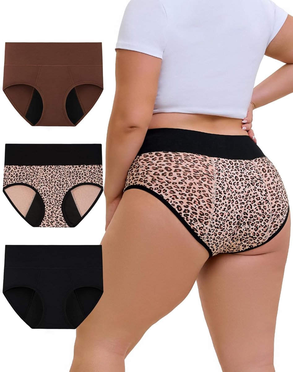 Hoge Kwaliteit Menstruatieondergoed Dames & Heren Grote Maten (XL) - 3 Stuks