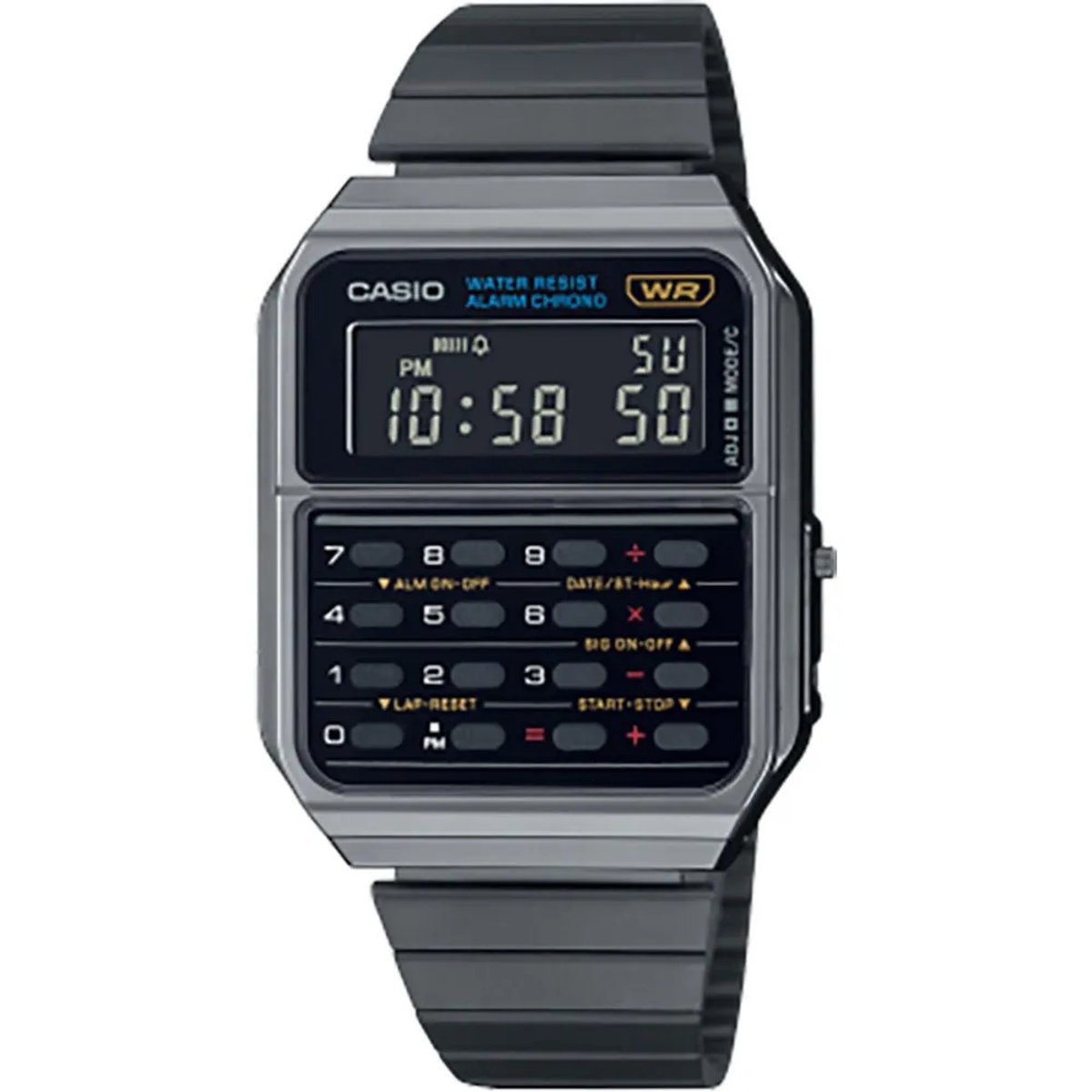 Casio Casio Collection Vintage CA-500WEGG-1BEF Horloge - Staal - Zwart - Ø 38 mm