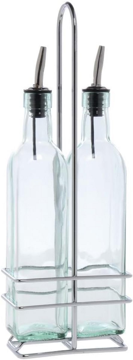 Set van 2 Olijfolie Flessen met Schenktuit en Met Karaf - 475 ml