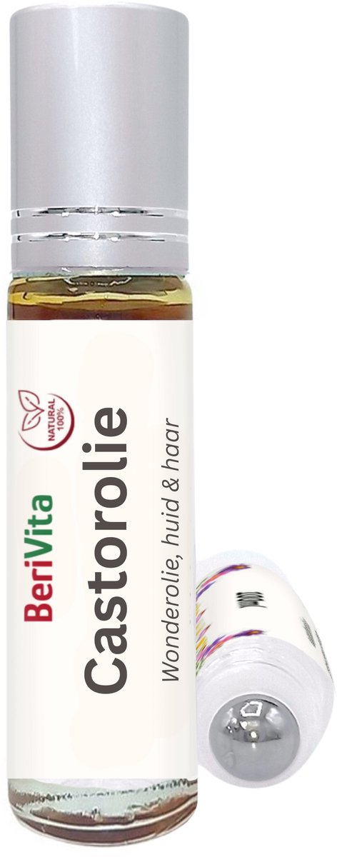 Castor Olie Rollerfles - Puur & Koudgeperste Castorolie, Wonderolie - Huidolie en Haarolie - 10ml