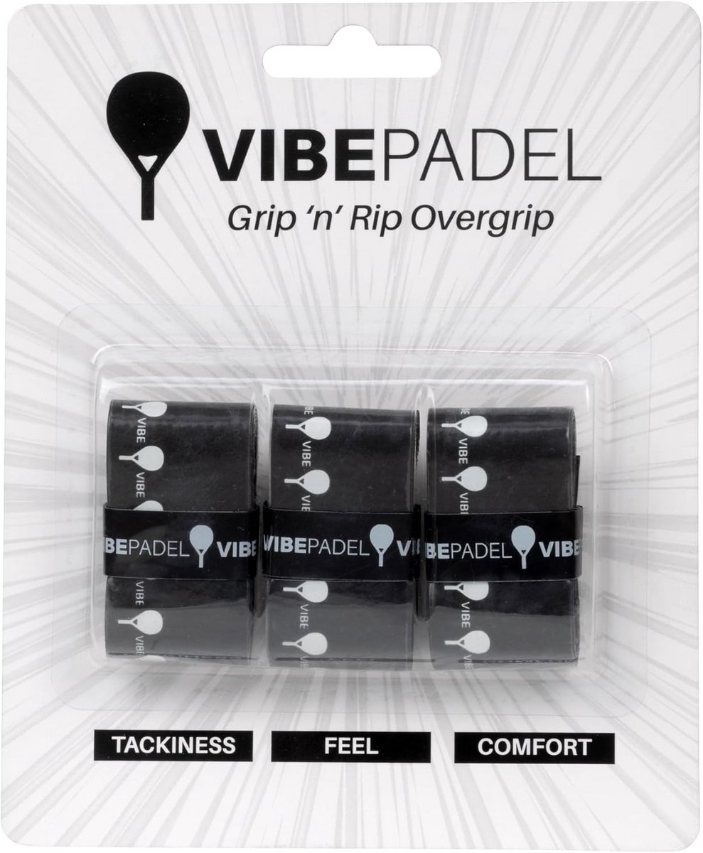 Antislip Overgrip 3-Pack voor Padel, Squash, Badminton en Pickleball Rackets