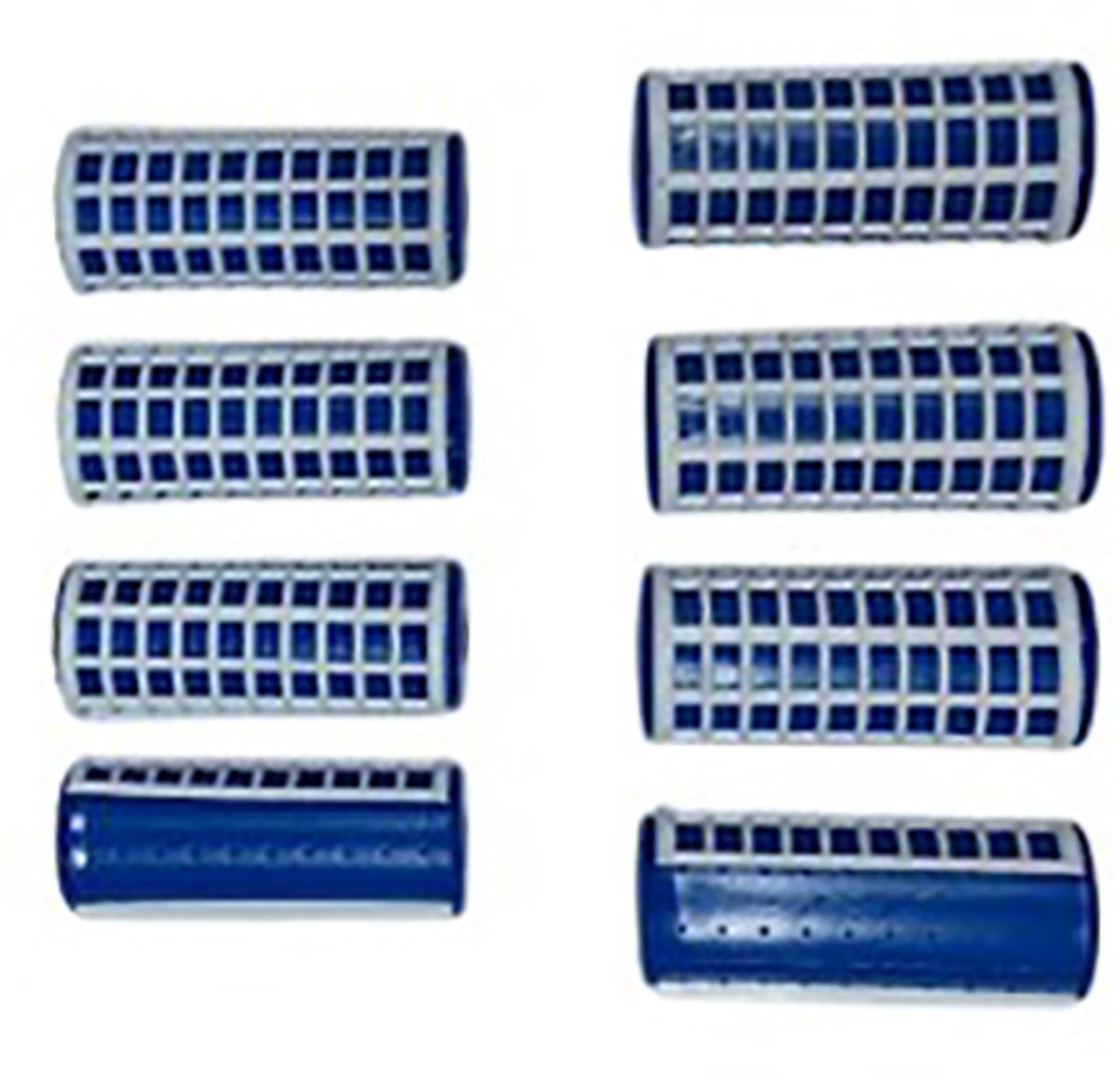 Rojafit Warmwaterkrullers - Thermokrullers - Lichtgewicht - Duurzaam - Combiset - 4x Medium + 4x Dik Ø26 mm x 65 mm = 8 Stuks - Blauw
