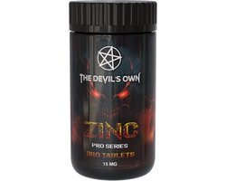 The Devils Own | Zink | 240 tabletten á 15mg per tablet 240 doseringen | Mineraal | Supplement | Voedingssupplement | Gezondheid | Nutriworld