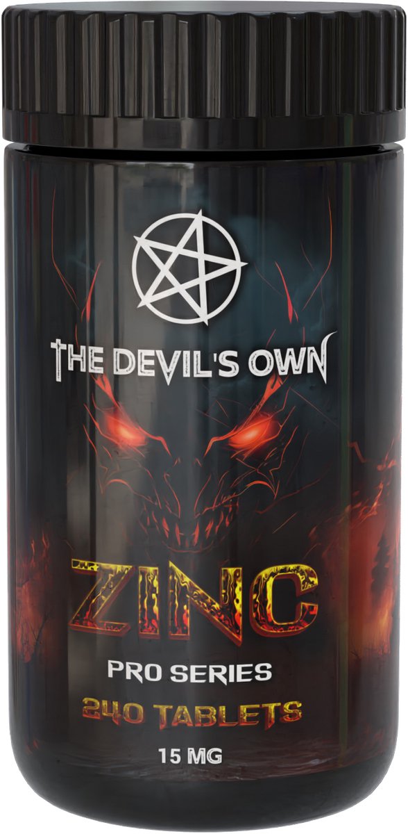 The Devils Own | Zink | 240 tabletten á 15mg per tablet 240 doseringen | Mineraal | Supplement | Voedingssupplement | Gezondheid | Nutriworld