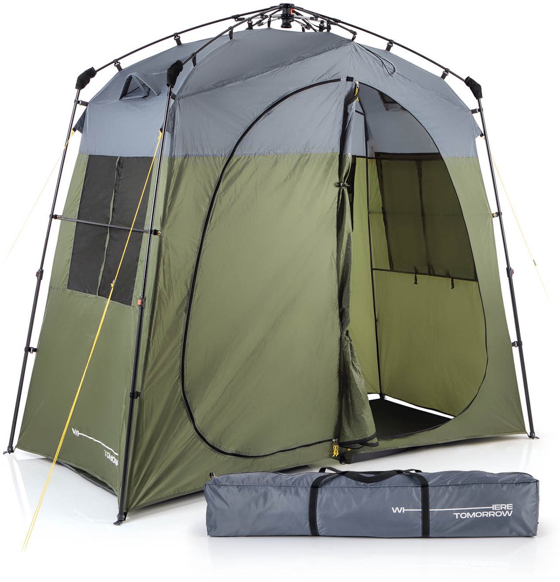 LUMALAND Premium douchetent, toilet tent voor binnen en buiten, mobiele kleedkamer en opbergtent, tent voor dierenfotografie, ideaal voor kamperen, festivals en vissen, waterdicht en windbestendig