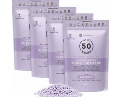 Cosmeau Geurbooster 200 Lavendel Navulling Refill Made in Holland - Geurparels - 200 Wasbeurten - Lavender - 1000gr - Geurkralen Wasparfum Scent Booster