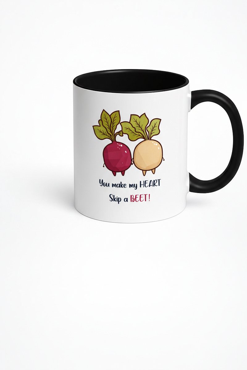 You Make My Heart Skip a BEET!" Mok - Grappige Bieten Valentijn Cadeau Beker