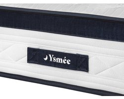 Vente-unique Set 160 x 200 cm boxspring + pocketverenmatras 5 zones en verkoelende tijk van 28 cm dik - KOROVOU van YSMÉE