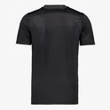 T-shirt de sport Nike noir à manches courtes avec logo Nike blanc sur la poitrine.
