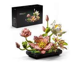 Nifeliz Lotus Bouwset - 506 onderdelen - Bouwstenen Set - Bloem Bouwpakket - Decoratieve Lotus Bloem - Creatieve Bouwset voor Volwassenen en Kinderen - Cadeau Idee - Bouwpakketten volwassenen
