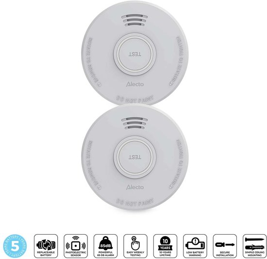 Alecto Sd530 2x Rookmelder White
