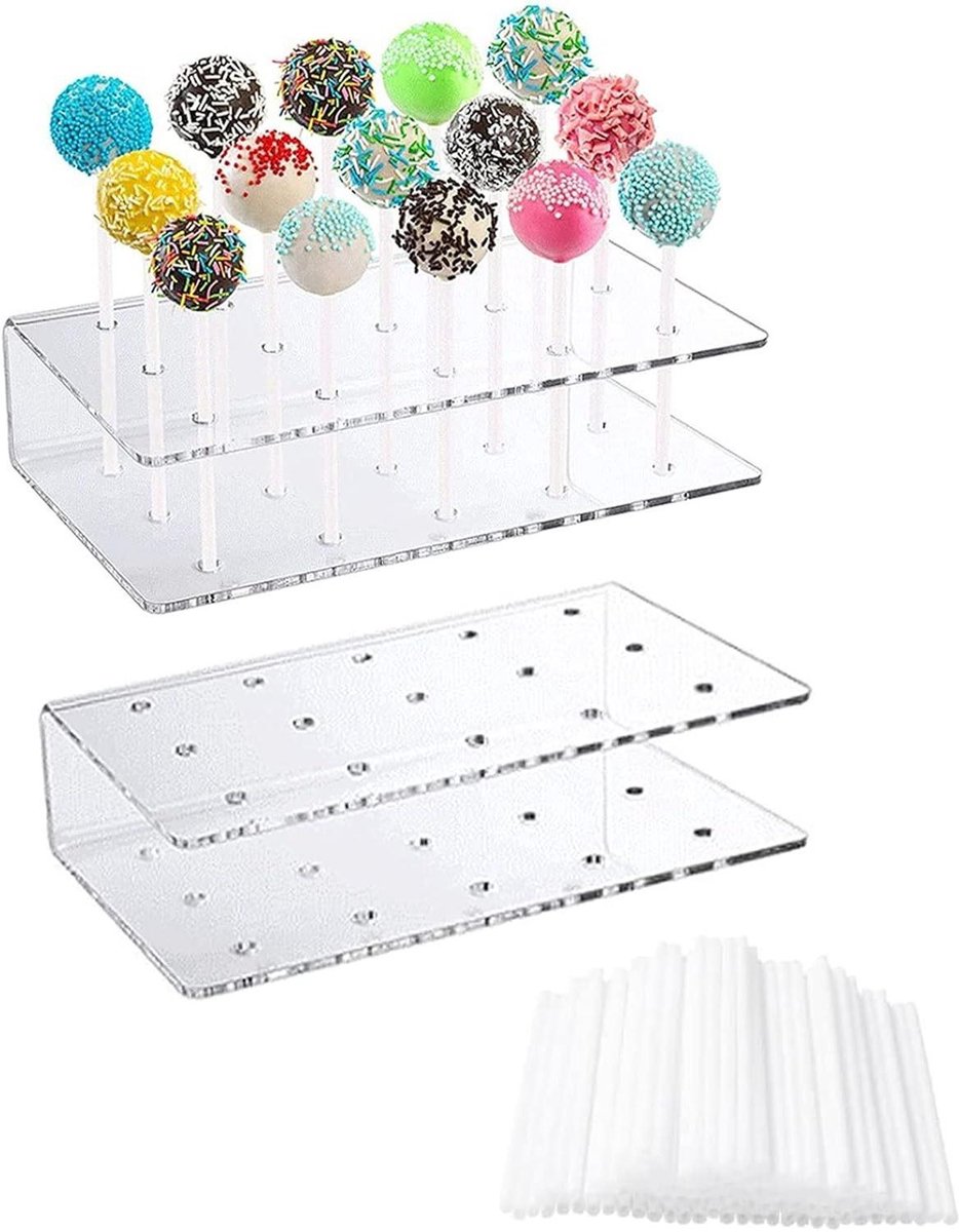 Lollipop stand met 15 gaten voor feestjes (acryl)
