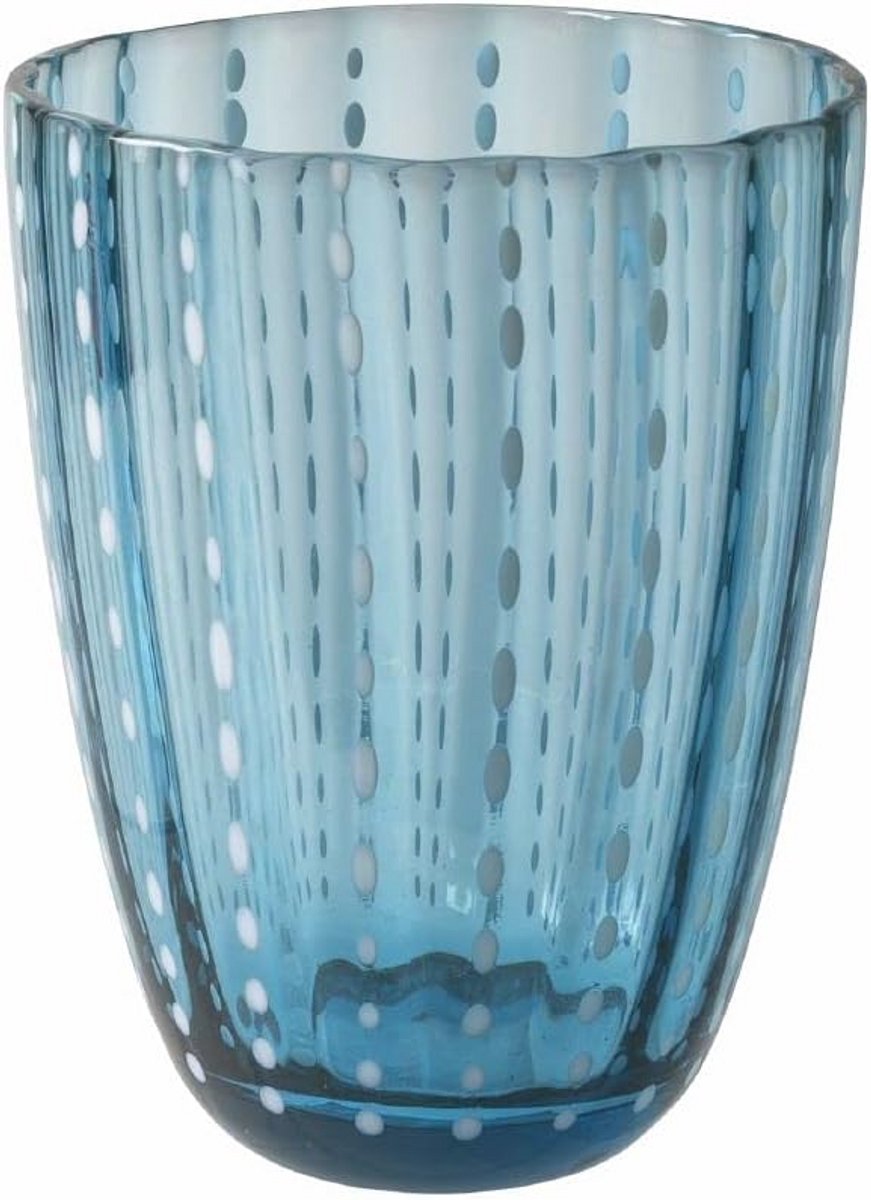 Waterglas van Glas met Stippen en Geribbelde Textuur 300 ml